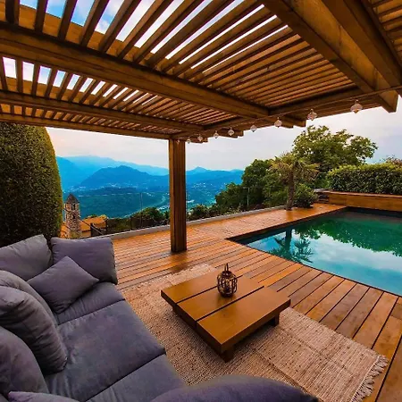 Family With Garden And Amaizing View To Lugano Nocleg ze śniadaniem Cademario